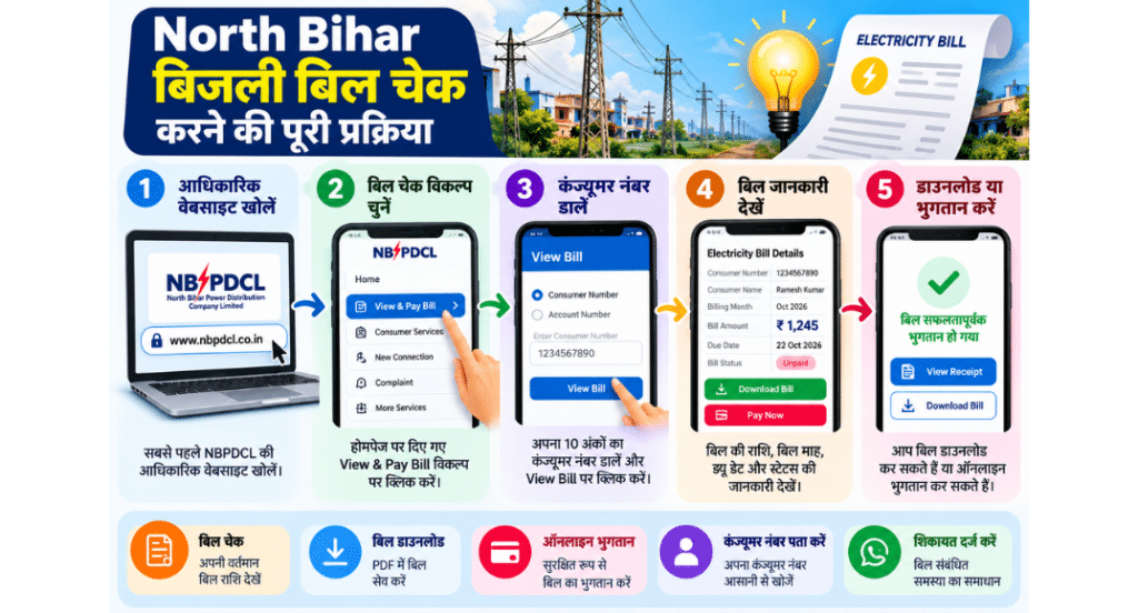 North Bihar Bijli Check: उत्तर बिहार बिजली बिल कैसे देखे, डाउनलोड करे और भुगतान करे? 5 north bihar bijli check